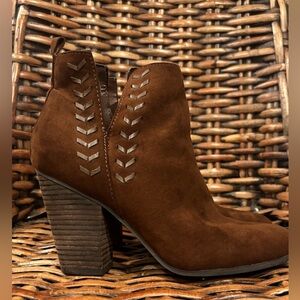Carlos by Carlos Santana Chocolate Ankle Booties
